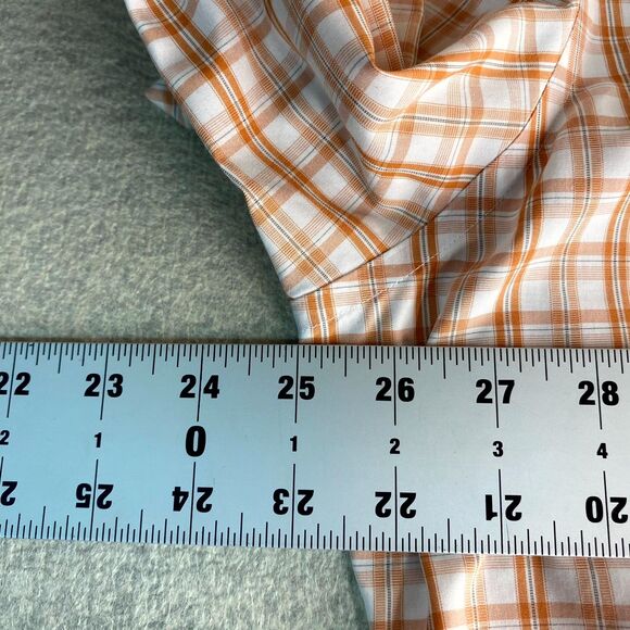 Banana Republic Classic Fit Pink Plaid Button Down Shirt‎ Mens Size 16-16 1/2 L - Picture 8 of 9